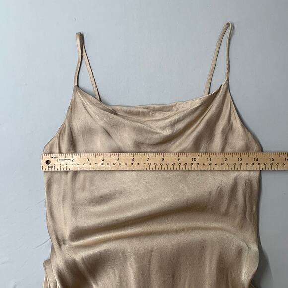 Shona Joy Women Bias Cowl Dress 4 Gold La Lune Sleeveless Midi Slip Sleeveless * - Picture 6 of 11